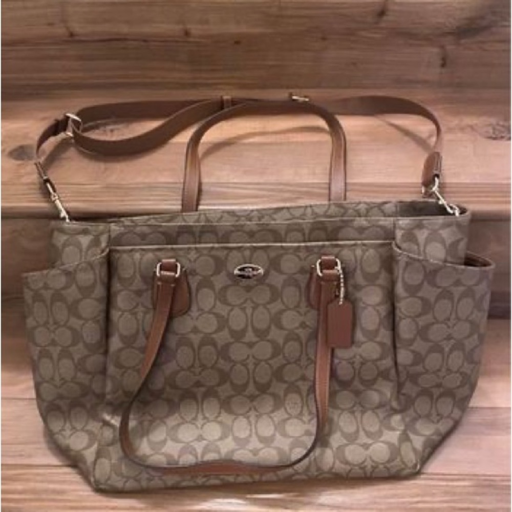 Used Coach Diaper Bag with changing pad